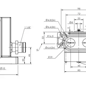 Блочный выключатель Balluff BNS 819-D08-R12-62-10-FD-S90R