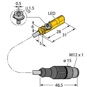 Магнитный датчик TURCK BIM-UNT-AP6X-0.3-RS4/3GD