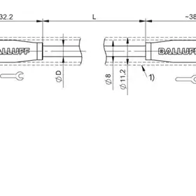 Соединительный кабель Balluff BCC M313-M313-30-300-EX43T2-010-C008