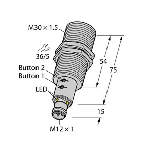 Ультразвуковой датчик TURCK RU130U-M30E-2UP8X2T-H1151