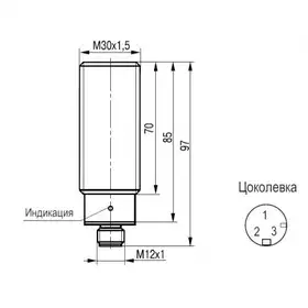 Индуктивный датчик ТЕКО ISB AC81A-01G-12G-LS27