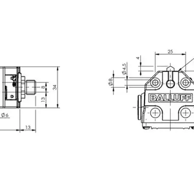 Блочный выключатель Balluff BNS 819-B02-D08-40-10-S80R