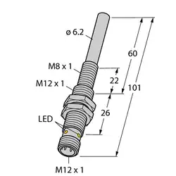 Магнитный датчик TURCK NIMFE-M12/6.2L101-UN6X-H1141