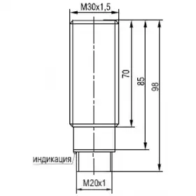 Индуктивный датчик ТЕКО ISB AC81A-12-10-LZR18