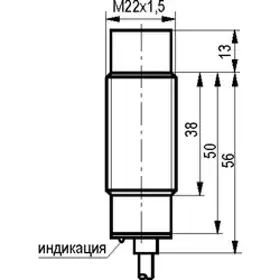Индуктивный датчик ТЕКО ISN E6A-32N-10-LZ