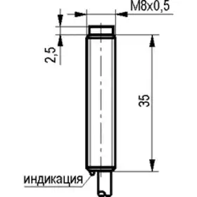 Индуктивный датчик ТЕКО ISN F1B-32N-2,5-L