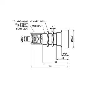 Ультразвуковой датчик расстояния Microsonic vnp-340/IU/TC