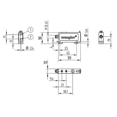 Усилитель для оптоволоконных датчиков Wenglor ODX202P0107