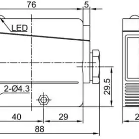 Оптический датчик LANBAO PTL-DM5DNRT3-D