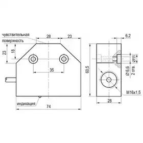 Индуктивный датчик ТЕКО ISB I6P-31N-10-LZ