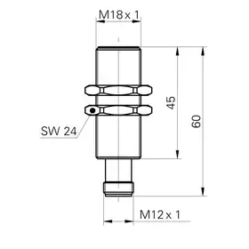 Индуктивный датчик расстояния Baumer IWRM 18Z8704/S14C