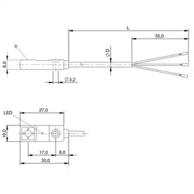 Индуктивный датчик расстояния Balluff BAW R03KC-UAA40B-BP03-505