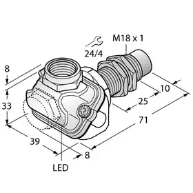Индуктивный датчик TURCK NI10-EM18WDTC-Y1X