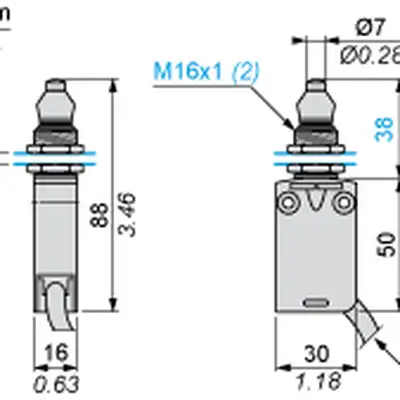 Kонцевой выключатель Telemecanique XCMD21G1L2