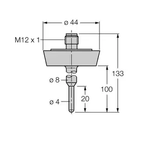Датчик температуры TURCK TP-504A-DN25K-H1141-L100