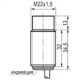 Индуктивный датчик ТЕКО ISN F5A-32P-10-LZ