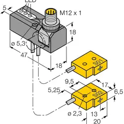 Индуктивный датчик TURCK NI2-Q6.5-0.1-BDS-2AP6X3-H1141/S34