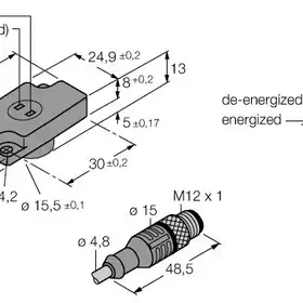 Индуктивный датчик TURCK NI1.5-KSR13R-2AD4X2-0.2-RS4.4T/S34