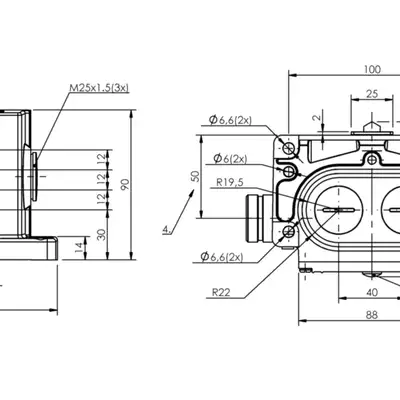 Блочный выключатель Balluff BNS 819-D04-D12-100-10-FD-S90L