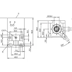 Индуктивный датчик Balluff BES Q40KHU-PAC20B-S04G