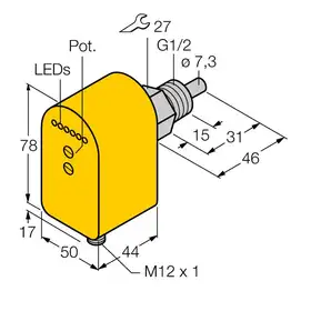 Датчик потока TURCK FCS-G1/2A4P-2AP8X-H1140