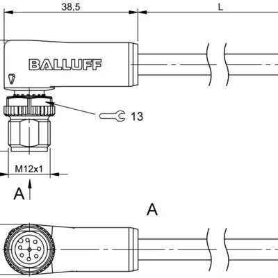 Разъем с кабелем Balluff BCC M428-0000-2A-044-PX0825-020