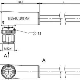 Разъем с кабелем Balluff BCC M428-0000-2A-044-PX0825-020