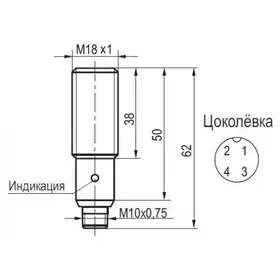 Индуктивный датчик ТЕКО ISBt AC4A-31P-5F-LZR4-C-V-P1