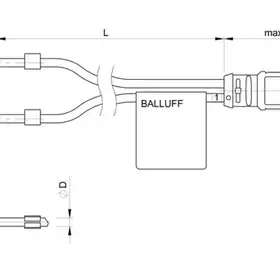 Магнитный датчик для цилиндра Balluff BMF 233K-PS-C-2A-SA95-S75-00,3
