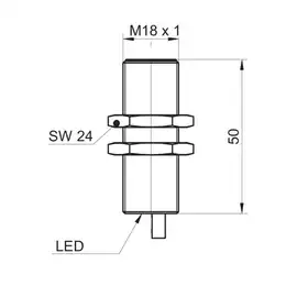 Индуктивный датчик Baumer IR18.P12S-F50.PC1Z.7BCV