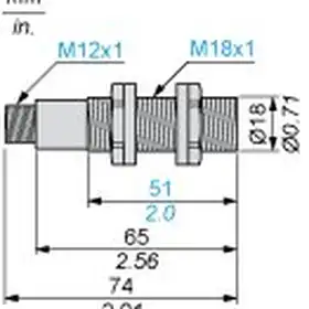 Ультразвуковой датчик Telemecanique XXT18A3M12