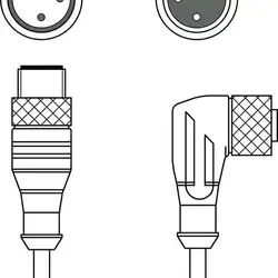 Соединительный кабель Leuze Electronic KDS U-M12-3W-M12-3A-P1-006