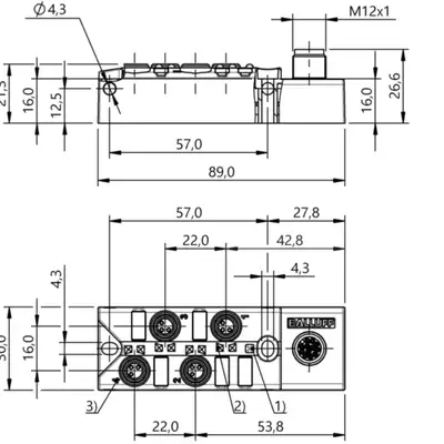 Распределительная коробка Balluff BPI 4M303N-5K-B0-SM4CT