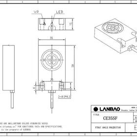 Емкостной датчик LANBAO CE35SF10DPC