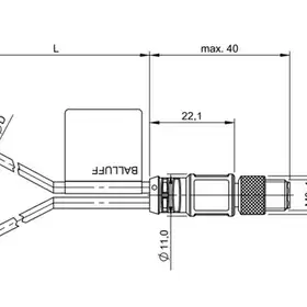Магнитный датчик для цилиндра Balluff BMF 305K-PS-C-2-SA95-S75-00,3