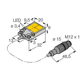 Индуктивный датчик TURCK BI8U-Q08-AP6X2-0.6-RS4/S1160