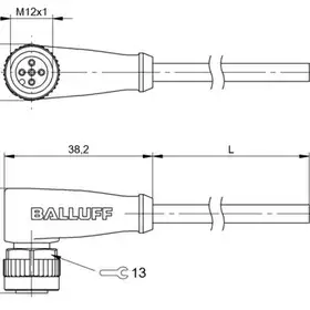Разъем с кабелем Balluff BCC M425-0000-1A-001-PX43T2-020