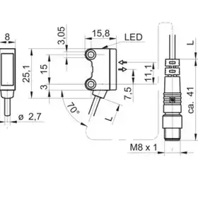 Оптический датчик Baumer O200.RR-GL1E.72NV/T003