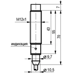 Индуктивный датчик ТЕКО ISN EF2A-43P-4-LZ