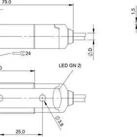 Оптический датчик Balluff BLS 18KW-XX-1P-L-02