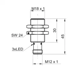 Индуктивный датчик Baumer IFRM 18P17A5/S14L