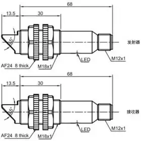 Оптический датчик LANBAO PR18GS-TM10DPC-E2