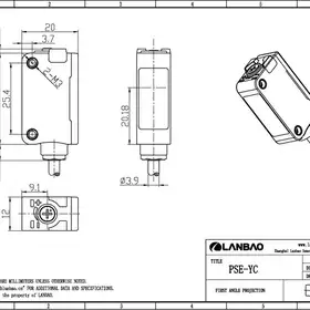 Оптический датчик LANBAO PSE-YC35DPBR