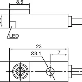 Индуктивный датчик LANBAO LE08SN25DPC