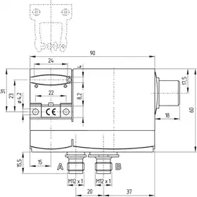 Дверной выключатель безопасности Schmersal AZM 170-11ZRIA-ST-B1 24 VAC/DC