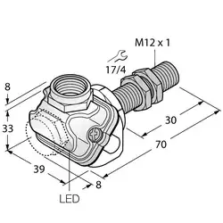 Индуктивный датчик TURCK BI2-EM12WDTC-Y1X