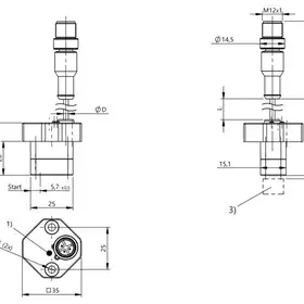 Индуктивный датчик линейных перемещений Balluff BIP AD2-T014-01-EB00,5-S4-505