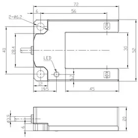 Щелевой датчик LANBAO PU30S-TDFB
