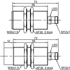 Индуктивный датчик расстояния LANBAO LR30XCN15LI4M-E2