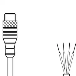 Разъем с кабелем Leuze Electronic KS U-M8-4A-P1-050